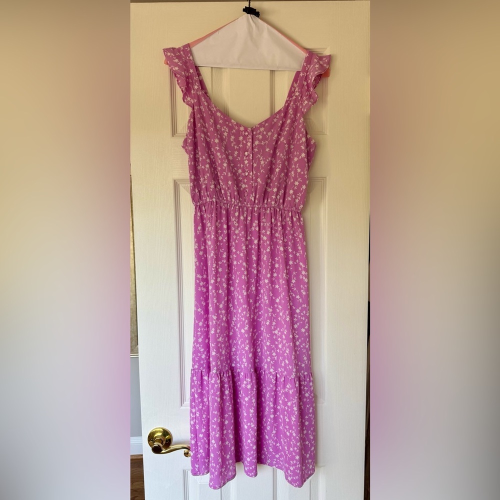 BB Dakota by Steve Madden Pink Floral Midi Dress